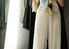 Risky masturbation in public dressing room. I was nearly caught