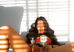 Asian Teen Gamer Masturbates to Orgasm on Webcam