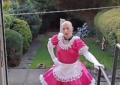 Pink sissy outdoors