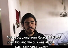 LatinLeche - Uber-cute Latino Hipster Gets A Gloppy Jizm Facial cumshot