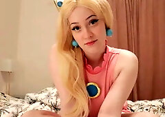 Stripping and Fucking You in My Peach Cosplay