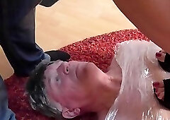 Sadistic Princess Nicole humiliate cuckold grandpaps Tomi total with Master Humiliator.