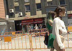 dark-haired gang plumb pounded in boutique