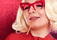 ASMR mukbang latex eating clip - in braces