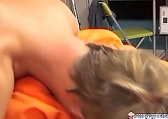 Sweet throat workout & condom drilling