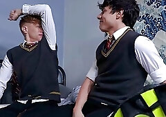 Harley Xavier caught his friend Asher masturbating using a dildo