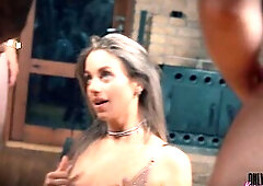 Lewd Swedish Cumdumpster lets all her husbands allies cum in her throat like a priceless little bukkake floozy