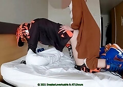 Banging, gay mx boy, gloves wank