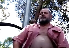 Str8 babby bear jerkin off in the park 4