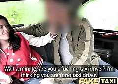 FakeTaxi UK chav gets her butt spanked and twat pounded