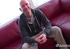 Bald Amateur Rob Jerks Off His Large Shaft