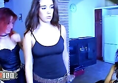 Angie Kiss and Cynthia Lavigne get their snatch and booty screwed hard by 2 worthy ramrods