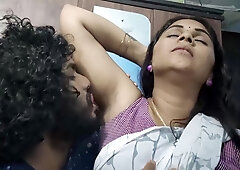 Vaishnavy And Sharun Raj Saree Lip Lock Romance , Armpit Lick Romance With Navel Lick And Lip Lock, Mallu Couple Love With Hot Kiss