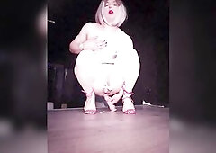 Sissy have a fun with vibretor Super day