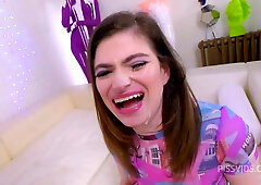 PISS DRINKING Anal slut Nicole Rae SPEWS from extreme THROAT