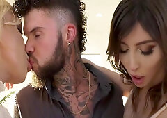 Lucky Stud Bangs Two Tgirls Angelina Please With Angelina Rio And Korra Del Rio