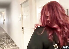Older Plumper Lady Lynn Gives Head in a Motel Room