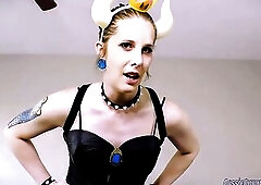 U've been searching for Peach but the princess is in one more castle. Don't worry though 'cuz Bowsette (Cassie Cummings) is! That babe&