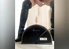 Nicole demonstrates her sybian machine 1st of 2 parts