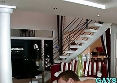 Masseur fucks client at home