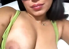 Cute Nerdy Latina Chick Shows Off Her Big Boobies & Rubs Her Juicy Pussy While Chatting With Fans