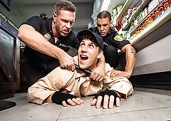 Shoplifter Paul Canon fucked by officer Alex Mecum