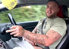 Super-naughty Irish Ginormous Chisel Gets His Fuckpole Out and Finishes off Publicly
