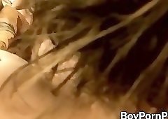 Cute twink sucks his friends huge cock like a professional