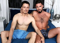 Condom-free anal fucking with Antonio Cervone & Blaze Burton