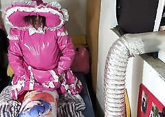 PVC Bonnet Sissy Body Pillow Humping and Vibraitor