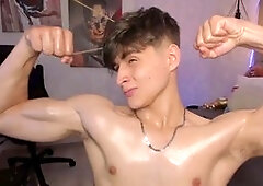 Live cam show featuring latino guys masturbating with uncut cocks and object insertion