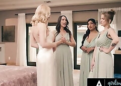 Sexually excited Bridesmaids Group-sex Hawt Bride