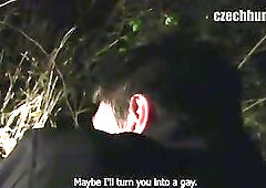 A young homosexual receives screwed outdoors this day