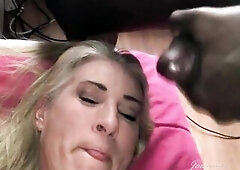 Golden-haired mother i'd like to fuck cumwhore Joanna Meadows/NaughtyJoJo has youthful BBC wank on her face giving 2 large facials
