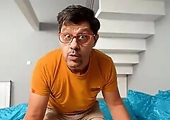 Hunt4k. carnal flash for husband by spectacular wifey in stockings and customer