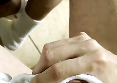 Lad FAPS OFF with a White Sock!