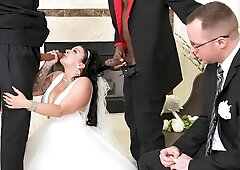 Payton Presley's Wedding Turns into a Rough Interracial Threesome - Cuckold Sessions