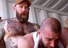 Stroking, oral job, bear