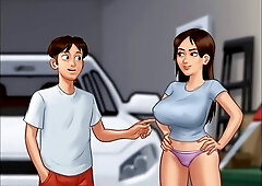 My friend's busty Colombian stepmom Judith shows off her big knockers