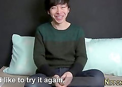 Asian twink toys cock