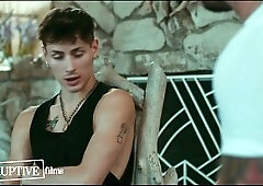 Hitchhiker Cyrus Stark gets picked up and drilled by a creepy muscle wolf