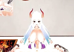 One Piece - Futanari Yamato's mega shlong sucking - Boy Taker POV