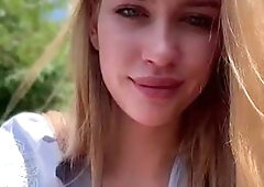 Blonde Beauty Flirts in Sunlight