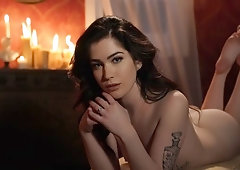 Alluring night sex with a small-tit young brunette Evelyn Claire