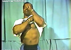 Pro Vintage IFBB Black Mature Butt BB Howie On Season Strip