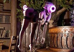 Lewd with Portals by Redvoidcgi (Vampire with a biggest weenie bangs and fills her own vagina throughout her own portal)