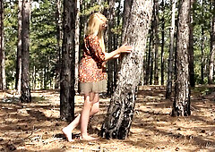 Get Naked In The Woods With Hot Young Blonde Sallustia!