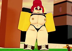 Redhair bitch getting her pussy fucked real hard outside the building