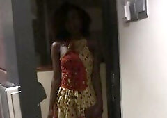 Bubble Booty Ebony Playgirl Drilled on Casting Daybed