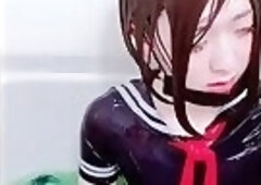 Japanese crossdresser sailor swimsuit cosplay lotion 2010C